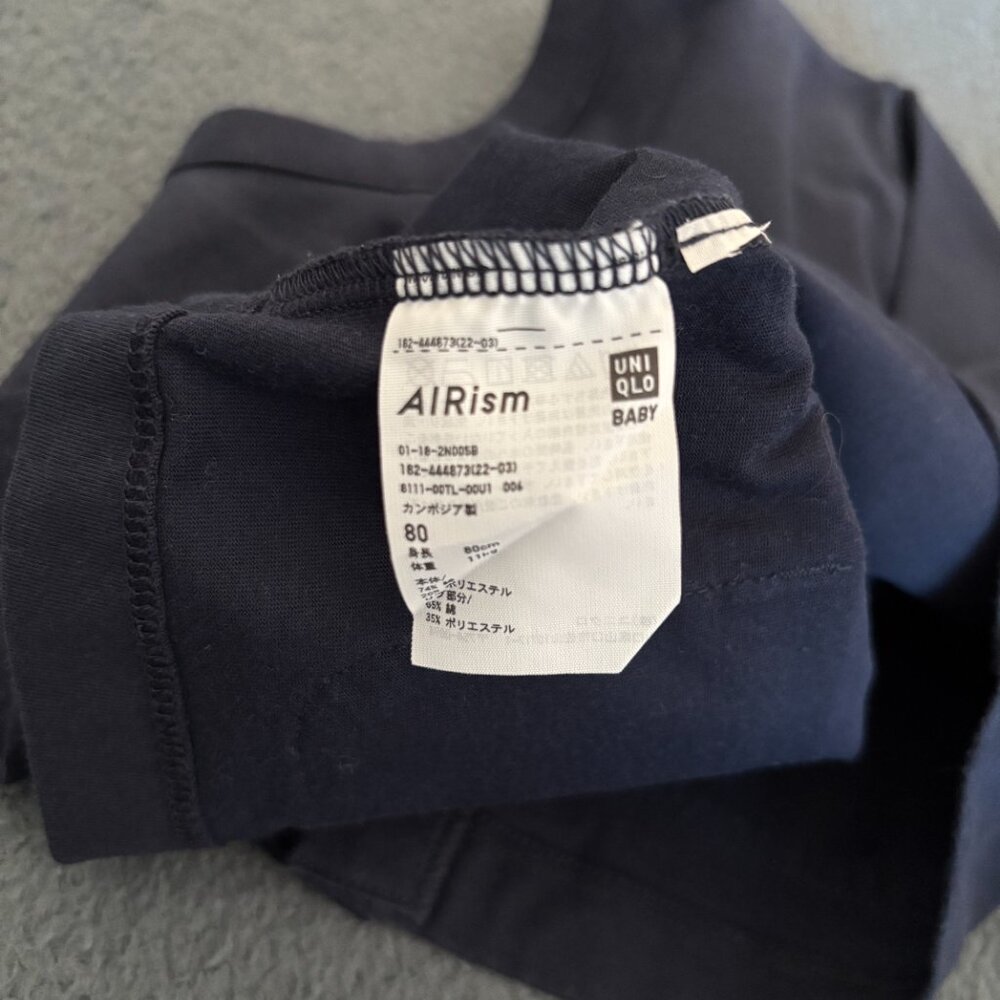 UNIQLO Baby AIRism Cardigan 80cm (12–18M) – Dark Navy - Picture 3 of 3
